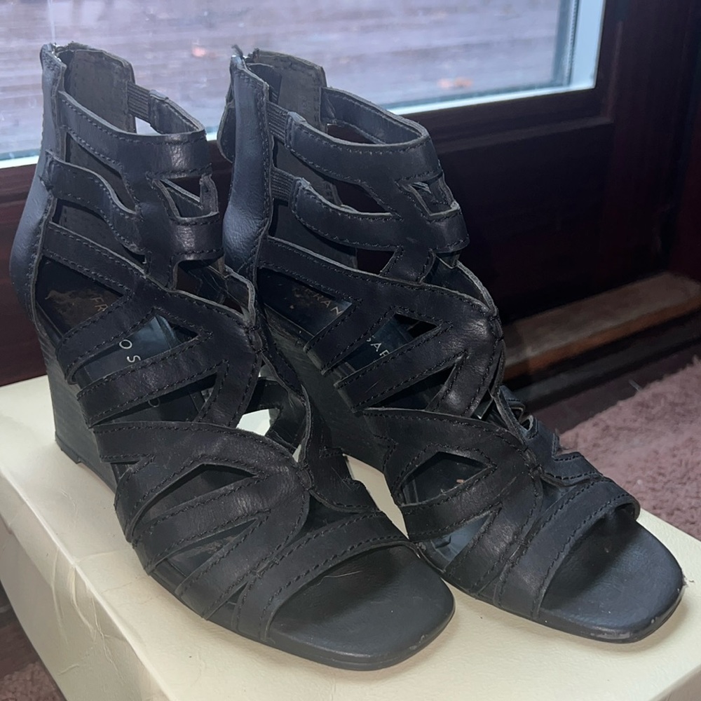 Franco Sarto- strappy wedge sandle- 6.5